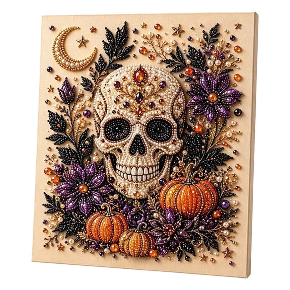 SUYOLL Halloween Pearl Art DIY Kit Cute 3D Diamond Painting For Adults Beginner Friendly Halloween Decor Seasonal And Party Craft Project Kit
