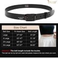 thumbnail image 4 of Plus Size Women Leather Belt Black Casual Waist Belt for Jeans Pants with Metal Pin Buckle, 4 of 7