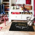 thumbnail image 6 of Happy New Year Door Mat Outdoor for Front Door Decorations,Happy Holidays Black Doormat,Winter Welcome Floor Mat Rug for Porch Entrance Farmhouse Decor,30" x 17", 6 of 6
