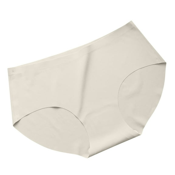 Jalioing Women's Seamless Panties Comfortable Mid Rise Briefs Stretchy Full Coverage Ladies Briefs Panties