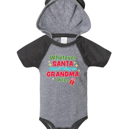

Inktastic Christmas Whatever Santa Doesn t Bring Me Grandma Will Gift Baby Boy or Baby Girl Bodysuit