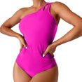 thumbnail image 2 of Njoeus One 1- Piece Swimsuit Womens Sexy One Shoulder Bathing Suit for Women Slimming Swimwear Monokini, 2 of 9