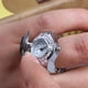 thumbnail image 2 of Anillo Piedra Ágata Redonda Negra Reloj para Mujer Anillo Cuarzo, 2 of 8