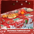 thumbnail image 3 of 121 Pcs Christmas Dinnerware Set, Christmas Party Supplies Tableware Set, Disposable Christmas Plates and Napkins Set Serves 24 Guests for Xmas Party Supplies, 3 of 7