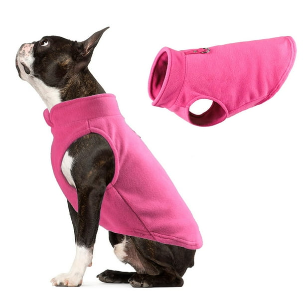 Chaleco de lana Ropa para perros, Abrigo cálido Sin mangas Suéter suave, Ropa para cachorros, Anillo para tirar de la chaqueta, para perros pequeños , Rosado, SG Yinane Chaleco de cachorro