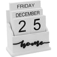 thumbnail image 1 of Calendario de escritorio 2022-2023, bloques de madera con calendario perpetuo, visualización de la semana, el mes y la fecha., 1 of 5