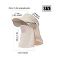 thumbnail image 3 of Deago Womens Wide Brim Sun Hat with Detachable Face Cover & Neck Flap Ponytail Outdoor UV Protection Visor Hat for Garden Fishing Hiking, 3 of 8