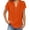 Orange, variant on Womens Spring Short Sleeve T Shirts Fashion Tees V-Neck Summer Solid Color Loose Fit Tops