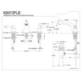 thumbnail image 5 of Kingston Brass KB972PLB Widespread Bathroom Faucet, Polished Brass, 5 of 5
