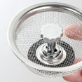 thumbnail image 6 of Stainless Steel Sink Strainer Waste Disposer Outfall Filter Hair Basket Sewer Outfall Stopper Plug Bathroom Kitchen, 6 of 13