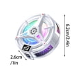 thumbnail image 2 of LLXD TL07 Mobile Phone Cooling Fan with Magnetic Clip, Semiconductor Radiator Heat Sink with Digital Temperature Display, White, 2 of 6