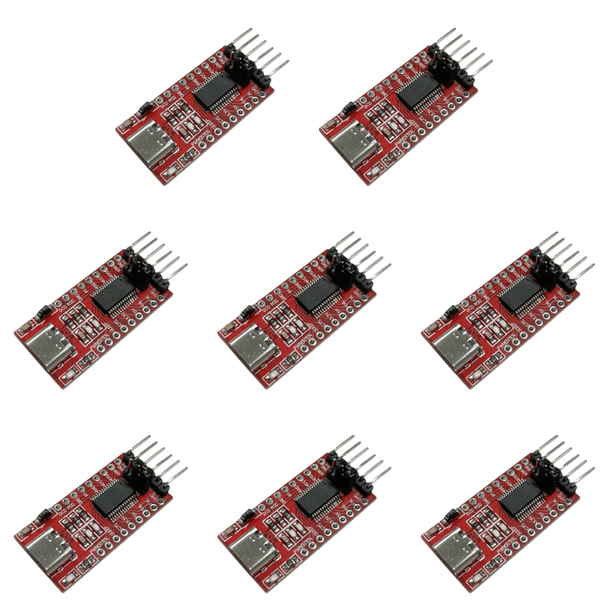 8uds. FT232RL FT232 Pro Mini USB a TTL 232 3.3V 5.5V Módulo USB a TTL (rojo tipo C)