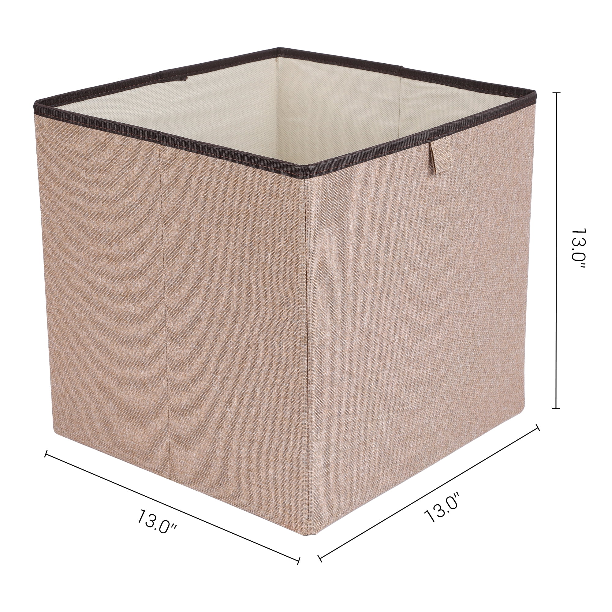Unique Bargains Fabric Storage Bin for Shelves Closet Coffee 13*13*13in