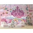thumbnail image 2 of Muravie Princess Castle Boy with Unicorn Wallpaper, 2 of 3