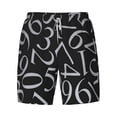 thumbnail image 4 of Lsque Mens Swim Trunks Numbers Pattern - Bathing Suit Compression Liner - Beach Swim Shorts Swimwear - (S-3XL) - Stretch Quick Dry -Medium, 4 of 9