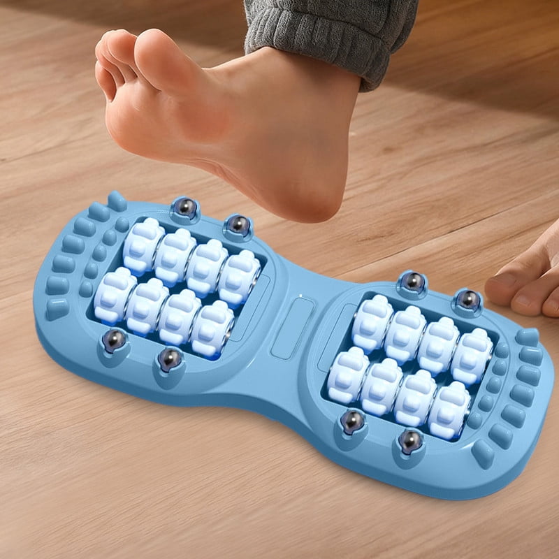 Dual Foot Massage Roller, Portable Double Foot Massager for Plantar Fasciitis Relief & Improved Circulation, Acupressure Foot Roller for Home Office Use