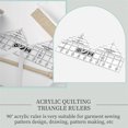 thumbnail image 5 of 90 Degree Double Strip Quilt Ruler, 10 Inch Acrylic Quilting Triangle Rulers, Non-Slip Quilting Rule, 5 of 5