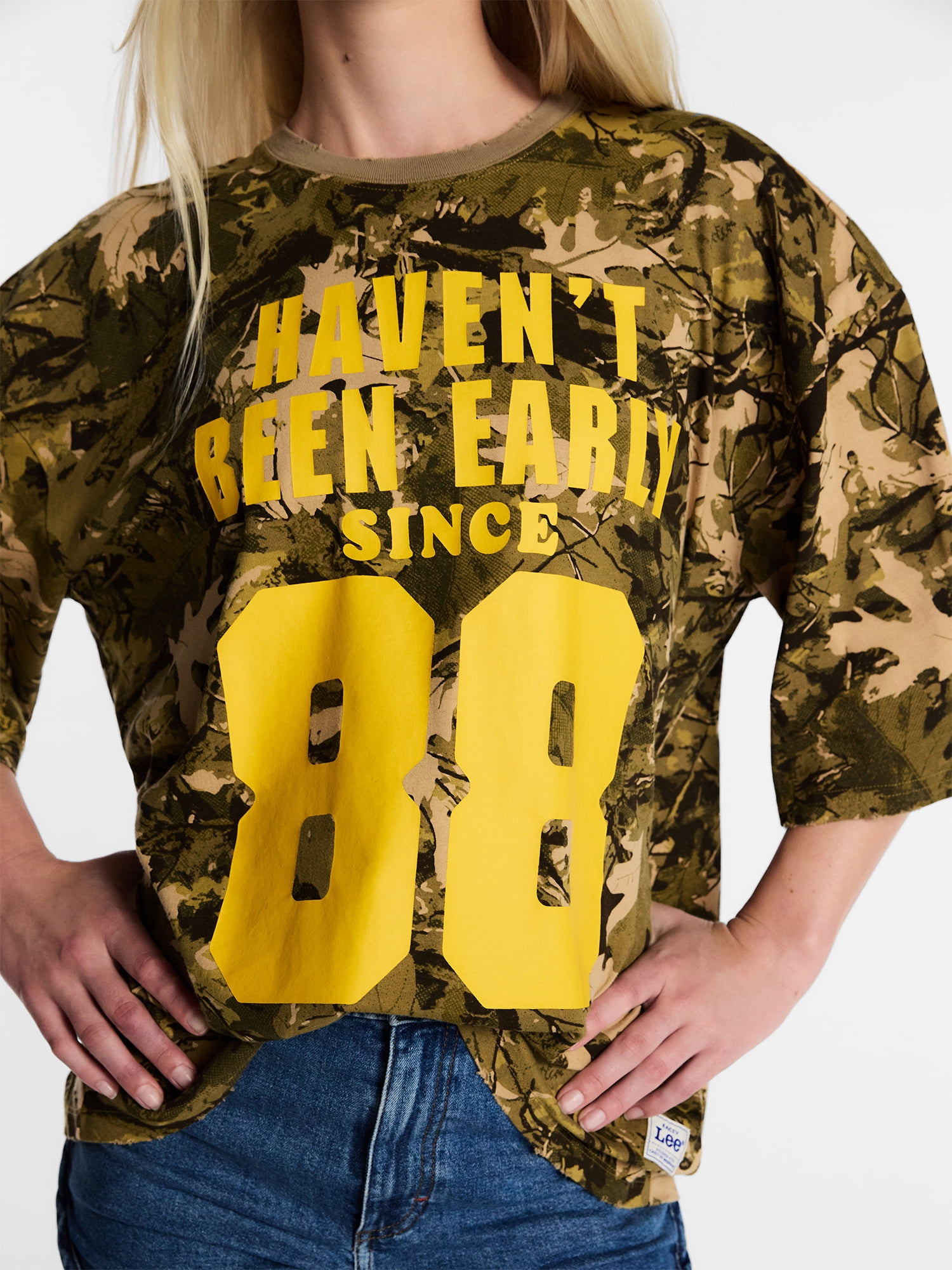 Kacey Lee Women's Haven't Been Boxy Camo Tee, Sizes XS-XXL
