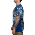 thumbnail image 4 of Realtree Mens Short Sleeve Jersey Recycled Polyester UPF Scent Control Sapphire Teal Performance Tee- S, 4 of 5