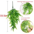 thumbnail image 2 of Holzlrgus Artificial Plants Boston Ferns Fake Vines Hanging Ivy Decor Plastic Greenery for Wall Indoor Outdoor Hanging Baskets Wedding Garland Decor (Pack of 2), 2 of 7