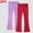 c04Red, variant on LNWUY 2 Pack Girls Flare Leggings High Waist Bell Bottom Pants Kids Solid Color Cotton Casual Clothes for Teen Girl Blue 7 Years