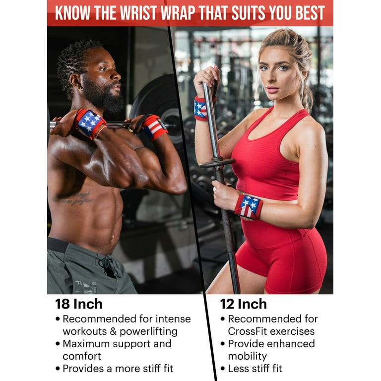 DMoose Fitness Wrist Wraps for Weightlifting, Thumb Loops with