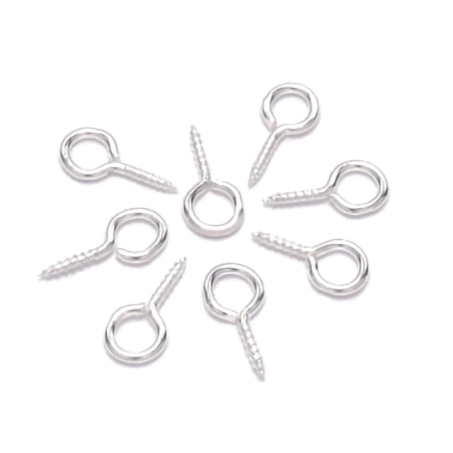 Eye Hooks Screw,200Pcs Eye Hooks Finely Small Screw Eye Pins Mini Eye Hooks Precision Engineered