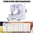 thumbnail image 3 of Sewing Machine for Beginners,12 Built-in Stitches Portable Sewing Machine with Storage Bag for Kids, 3 of 9