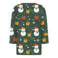 thumbnail image 5 of Craaazy Christmas Shirts for Women V-Neck 3/4 Sleeve Casual Fall Winter Christmas Tops Gifts, 5 of 5