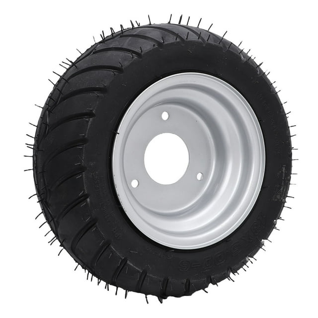 Go Kart Tires, Anti Slip Explosion Proof Excellent Grip Enhanced Control 13x5.00-6 Tires Universal Fit with Rim for Mini Bike