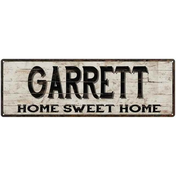 GARRETT Rustic Home Sweet Home Sign Gift 6x18 Metal Decor 206180084253