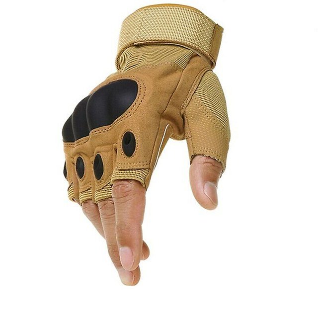 Guantes duros de medio dedo para nudillos Guantes sin dedos de trabajomarrónL Kuyhfg Bienvenido a Kuyhfg