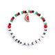 thumbnail image 1 of Palestinian Watermelon Bracelet Palestinian Wristband Gift Patriot, 1 of 4