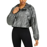 Free People Womens Jacket Snake-Print Cropped Hooded Black XS