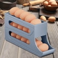thumbnail image 1 of 3 Tiers Eggs For Fridge Auto Rolling Fridge Eggs Organizer Space-Saving Eggs Dispenser 30 Eggs Fridge Eggs Rack Large Capacity Eggs Dispenser, 1 of 3