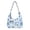 Blue Snowman, variant on Santa Candy Cane Quilted Hobo Bag for Women Shoulder Bag Green Christmas Teacher Nurse Laptop Work Tote with Matching Pendant and Adjustable Strap for Holiday Outings