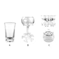 thumbnail image 4 of Naiovety Dispensador de 6 vasos de chupito y dispensador de soporte para llenar líquidos, accesorios para fiestas, juegos, herramientas para beber Cocina y Comedor Alta transparencia Naiovety HA003576-01, 4 of 6