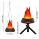thumbnail image 3 of Lámpara de llama de calabaza de Halloween, adornos decorativos, simulación de fuego LED, olla con soporte de cadena, dos en uno, 3 of 5