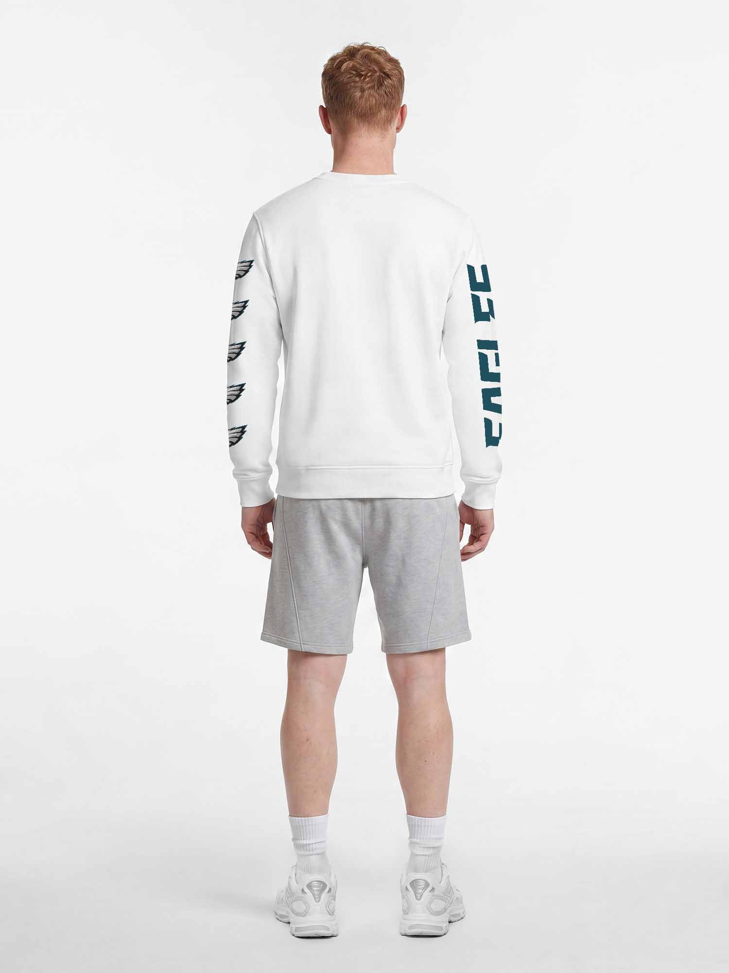 Philadelphia Eagles Reebok Mens White Crew Sweatshirt