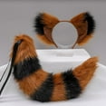 thumbnail image 2 of Gupgi Halloween Fox Ears Headband and Tail Set Cosplay Props for Adult, 2 of 5