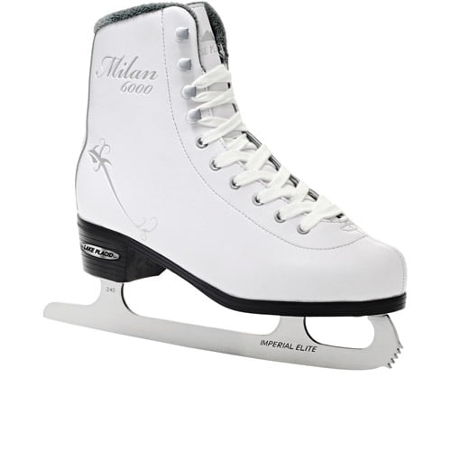 Lake Placid Women's MILAN 6000 Traditional Figure Ice Skate (White 6
