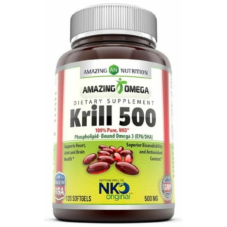 Amazing Omega NKO Neptune Krill Oil 500mg 120 (Best Quality Krill Oil)