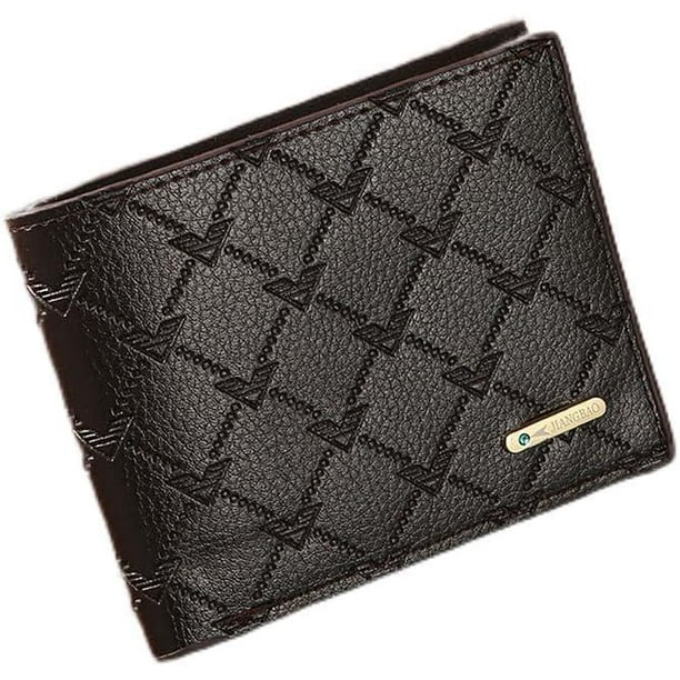 Cartera para hombre, monederos masculinos cortos y delgados, tarjetero con Clip para dinero