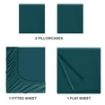 thumbnail image 3 of BELIZZI HOME California King Sheet Sets - Double Brushed Microfiber Bedding Sets, 4 Piece Deep Pocket Bed Sheets Sets - Ultra Soft, Easy-Fit, Wrinkle Free, Quick Dry California King Sheets - Teal, 3 of 5