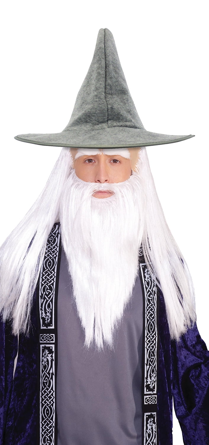 Gandalf Wig and Beard Kit Adult The Hobbit Lord of The Rings Costume Wizard Gray