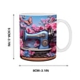 thumbnail image 4 of Taza de Costura Floral, Diseño Único de Máquina de Coser, Apta para Microondas y Lavavajillas, Decorativa y Práctica, Ideal para Oficina, Cocina y Dormitorio, Gran Regalo para Costureras, Ta, 4 of 5