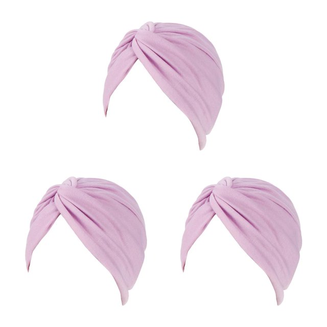 Qarigey Turbante musulmán Hijabs Gorras Sombreros Ruffle Chemo Cancer Headwear morado oscuro Type1 NO1 Qarigey CBP300242