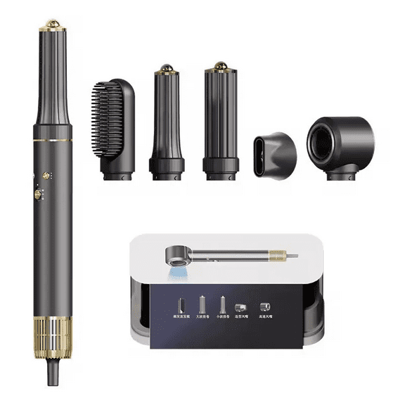 2025  6-in-1 Hair Dryer Brush Pro - 110,000 RPM Auto Curling Iron   Negative Ionic Hot Air Styler