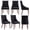 Black, variant on MIKIBAMA Linen Channel Tufted Kitchen Dining Chairs Set of 6 with Solid Wood Legs