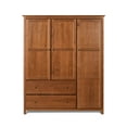 thumbnail image 5 of Grain Wood Furniture Shaker 3-Door Armoire, Solid Wood with a Walnut Finish, 5 of 9